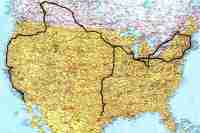 Trip map for U.S. Fabber Odyssey