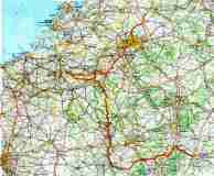 Trip map for second European fabber trip